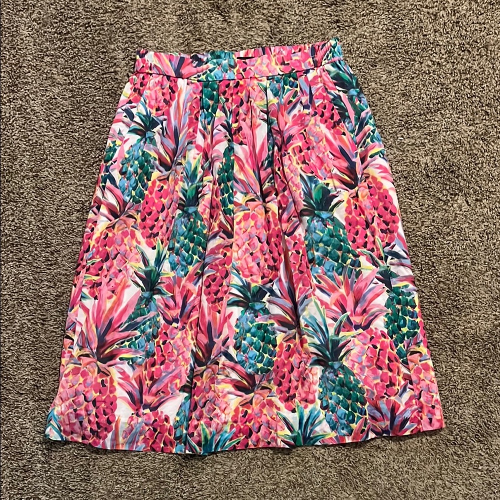 J.Crew Tropical Pineapple Women's Skirt